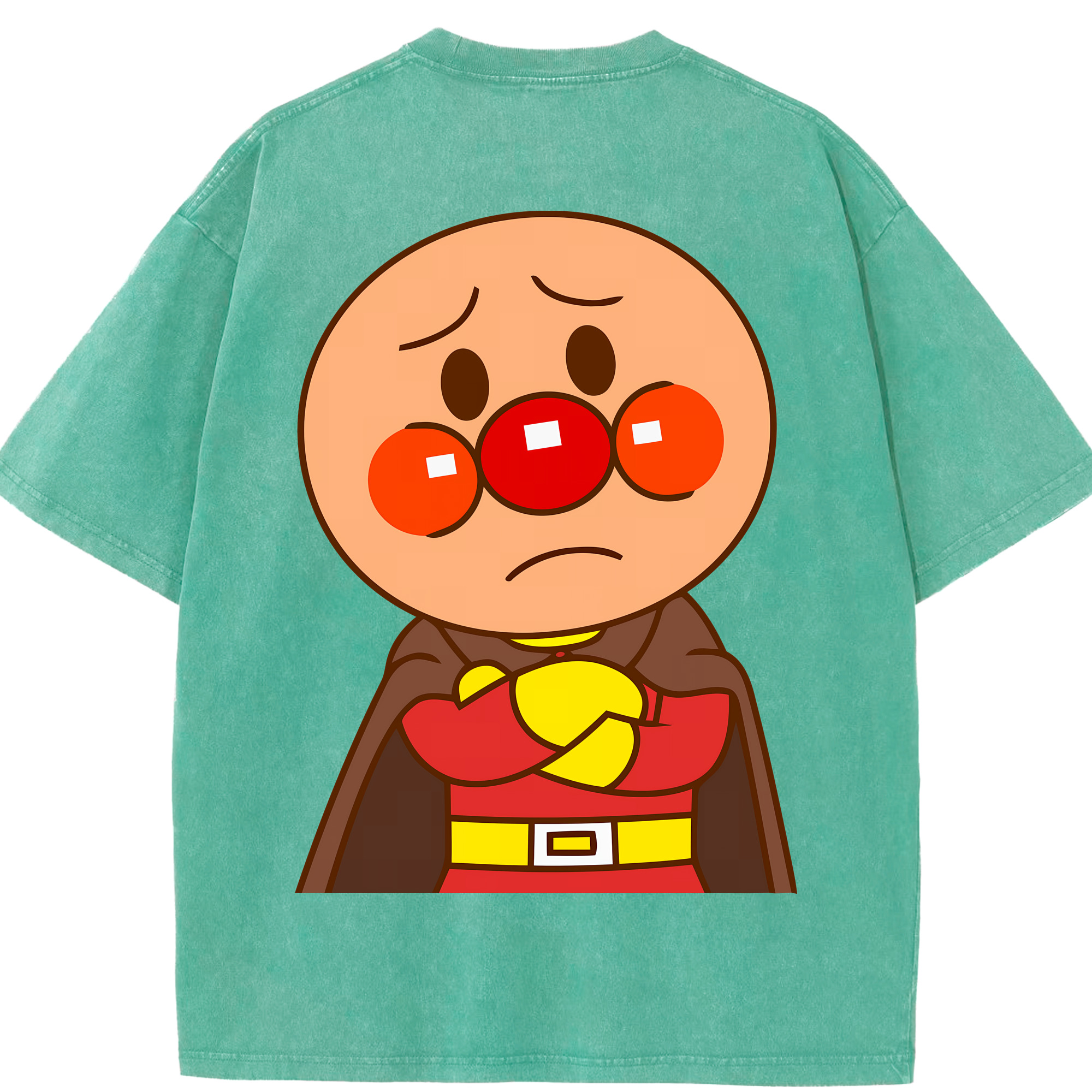 （画像用） アンパンマン Anpanman 綿100% ヴィンテージ風 半袖Tシャツ（背面プリント）